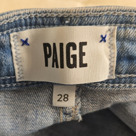 PAIGE NELLIE Denim Blue Wide Leg Jeans EUC - Picture 9 of 16